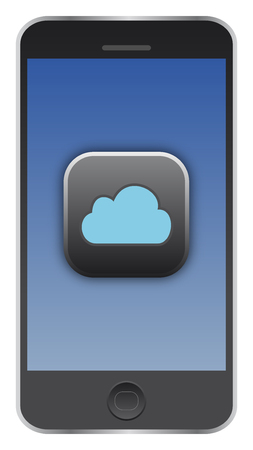 Vector of an icon on a smartphoneの写真素材