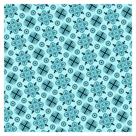 Graphic patterns on a wallpaper backgroundの写真素材