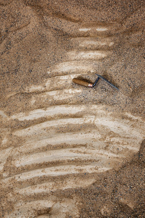 Discovery of a skeleton in the desertの写真素材