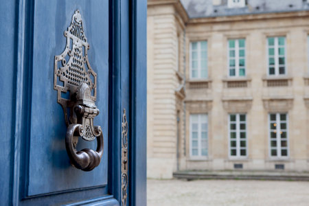 Door of a mansion in Bordeaux Franceの写真素材