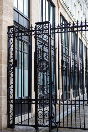 Wrought iron gate of a Parisian building