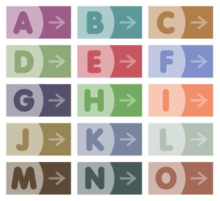 Set of vector icons with letters of the alphabet. Vector illustration.のイラスト素材