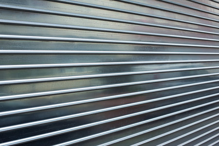 Closed iron curtain in a mall