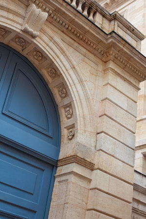 Door entrance of a classic French mansionの写真素材