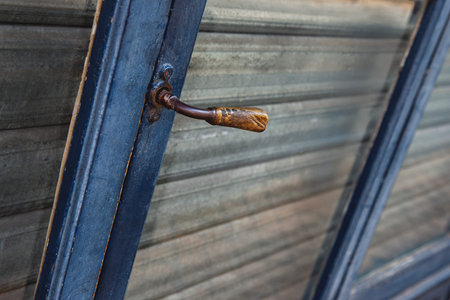 Old door handle from a vintage store