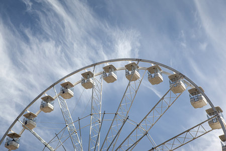Ferris wheel and blue skyの写真素材
