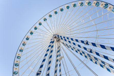Low angle view of a Ferris wheelの写真素材