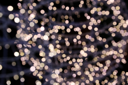Abstract bokeh background of christmas lights. Christmas background.