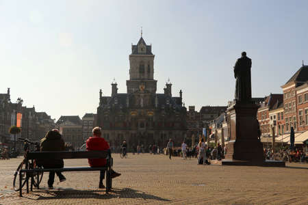 The Old Town Square in Amsterdamの写真素材