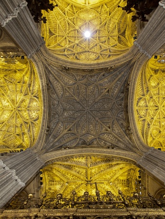  Ceiling in the Cathedral of Sevilleのeditorial素材