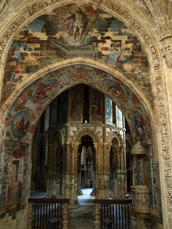 Convento de Cristo -interior of church ,Tomar -Portugalのeditorial素材
