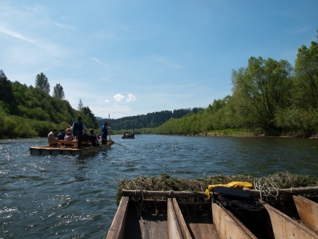 Rafting cruise through the Dunajec gorge-Polandの写真素材