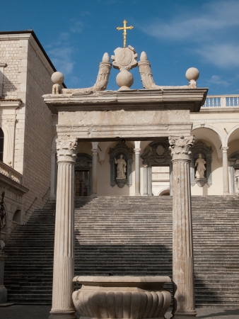 Benedictine Abbey -Montecassino in Italyの写真素材
