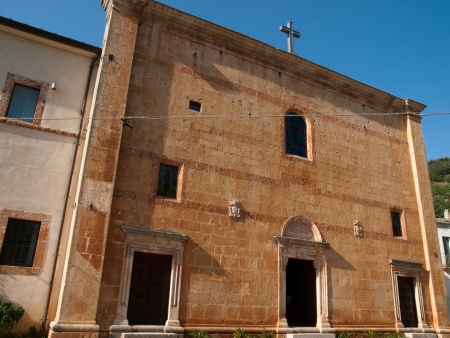 The facade of  Santa Maria di Stignano Sanctuaryの写真素材
