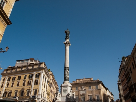 The column of the Immacolata -Piazza di Spagna,Romeの写真素材