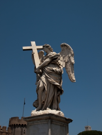Angel of Bridge at the Holy Angel Castle in Romeのeditorial素材