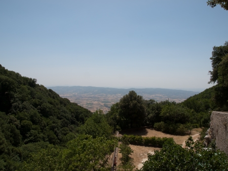 View from Santa Maria delle Carceri-hermitage of St.Francisの写真素材