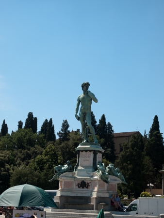 Statue of David/Michelangelo/- Florence ,Italyの写真素材