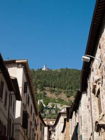 Street of Gubbio in Italyの写真素材