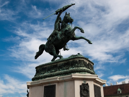 Monument to Archduke Charles in Viennaの写真素材