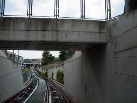 Route of Mini Metro rail line in Perugia,の写真素材