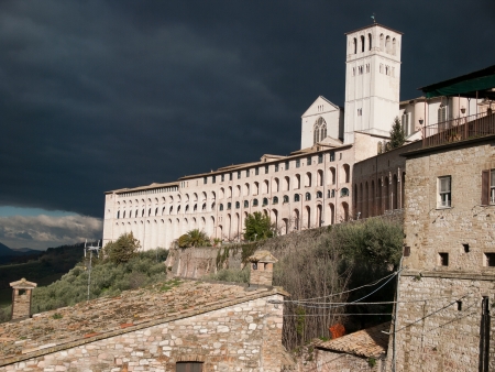The  Basilica of St.Francis in Assisi ,Italyの写真素材