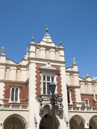 View of Cloth Hall in Krakow in Polandの写真素材