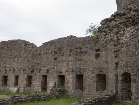 The ruins medieval castle in Neuleiningen in Germanyの写真素材