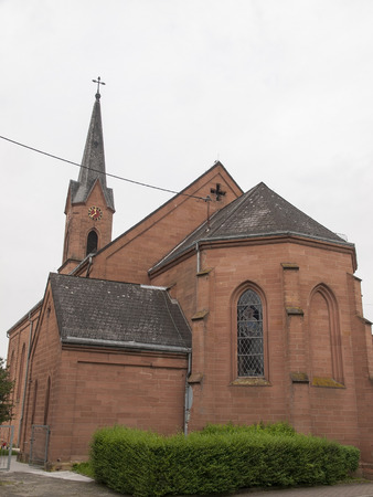 The Holy Cross Church in Carlsberg in Germanyの写真素材