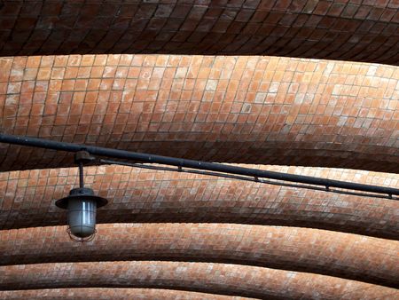 eladio dieste brick ceiling 02の写真素材
