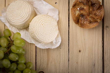 Composition of products symbolizing the Shavuot festival. Top viewの写真素材