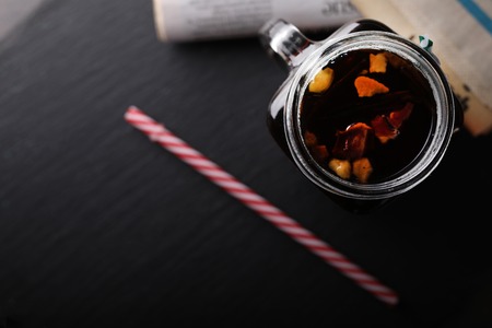 An aromatic blend of teas and dried fruits.の写真素材