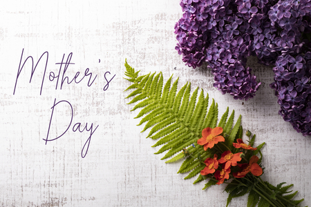 Frame, background to celebrate mother's day. Flowers and space for text.の写真素材