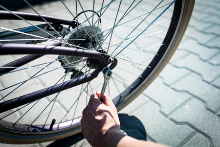 Bike repair. Reparation of a damaged bike