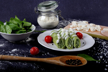 Food, dish served on a plate. suggestion of administration