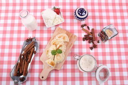Food, dish served on a plate. suggestion of administrationの写真素材