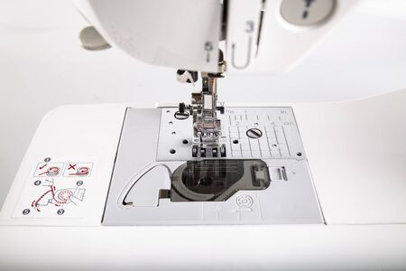 Element of a sewing machine, close-up on detail.の写真素材