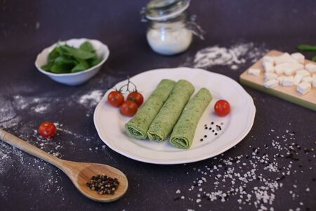 Food, dish served on a plate. suggestion of administrationの写真素材