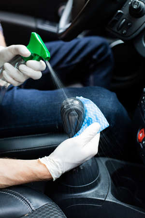 Car interior cleaning and preservation. Auto detailing.の写真素材