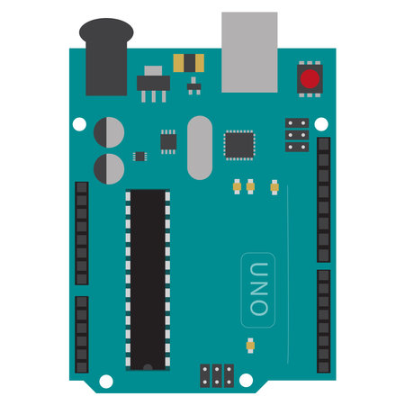 vector design of Arduino uno board,isolatedのイラスト素材
