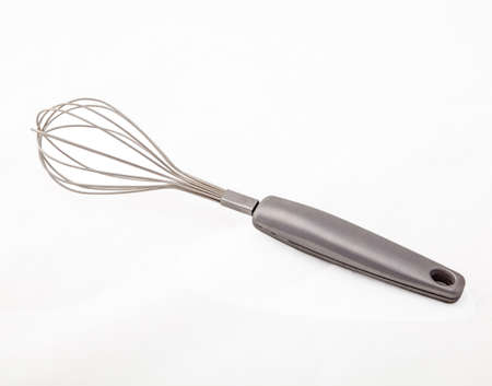 Stainless Steel Egg Whisk on white background.の写真素材