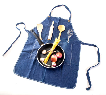 Apron with cookingの写真素材