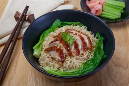 Grilled Duck Noodleの写真素材