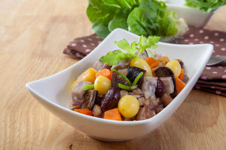 Fried rice grains and vegetables (healthy food)の写真素材