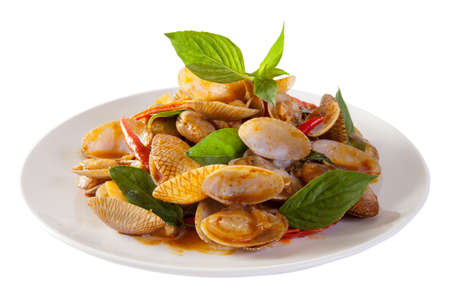 Fried Clams Chili,Thailand foodの写真素材