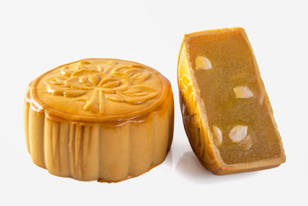 Mooncake Chinese mid autumn festival food.