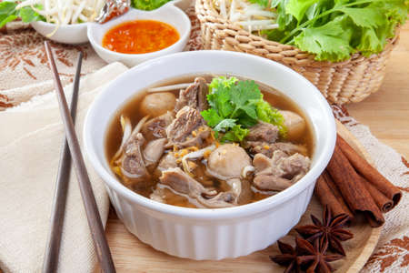 Thai style pork vegetable soupの写真素材