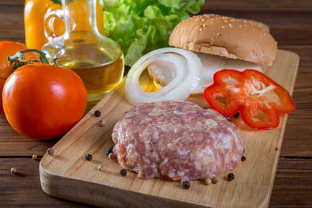 Hamburger homemadeの写真素材
