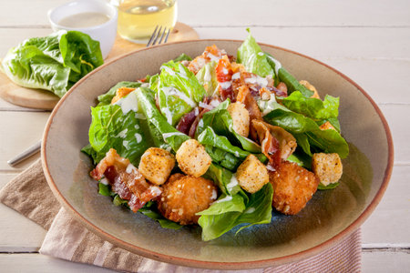 Chicken Caesar Saladの写真素材