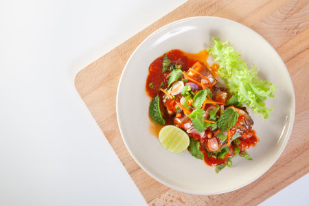 Canned Sardines Spicy Saladの写真素材